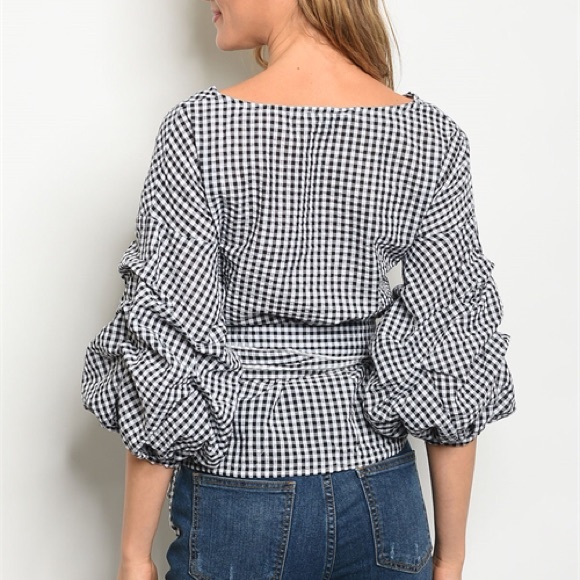 Trendy women’s Gingaham Top - Picture 2 of 2